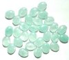 30 12x9mm Flat Oval Crystal Green Marble